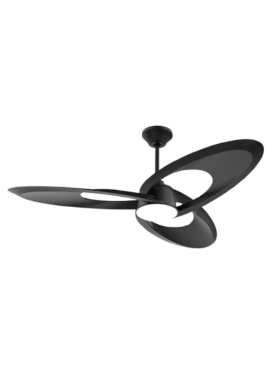 Ventilador Techo madera 136 Centímetros de Diámetro Motor DC 18 Watt 3 Aspas 6 Velocidades con Mando a Distancia y Temporizador negro