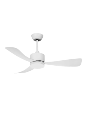 Ventilador Techo madera 106 Centímetros de Diámetro Motor DC 18 Watt 3 Aspas 6 Velocidades con Mando a Distancia y Temporizador blanco