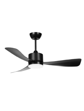 Ventilador Techo madera 106 Centímetros de Diámetro Motor DC 18 Watt 3 Aspas 6 Velocidades con Mando a Distancia y Temporizador negro