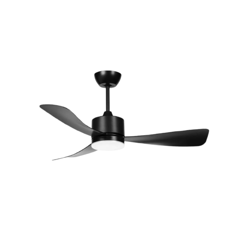 Ventilador Techo madera 106 Centímetros de Diámetro Motor DC 18 Watt 3 Aspas 6 Velocidades con Mando a Distancia y Temporizador negro