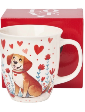 Taza PERRO CORAZONES 65cl