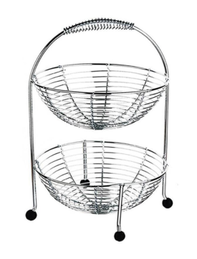 Frutero varilla inox 2 pisos