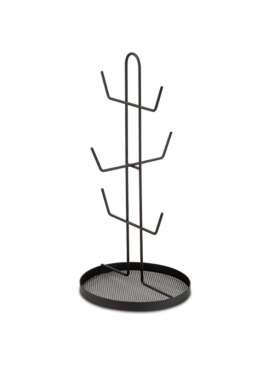 Soporte 6 tazas metal negro