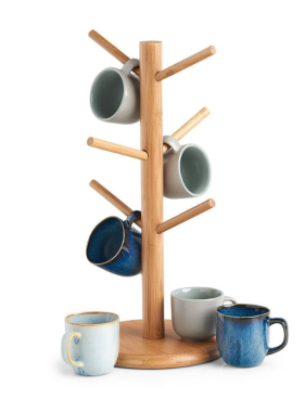 Soporte 6 tazas bambú