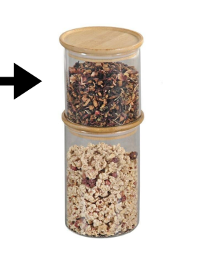 Bote cocina vidrio y bambú 0,5l