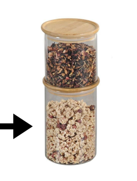 Bote cocina vidrio y bambú 0,8l