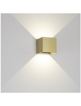 Aplique Exterior dimable LED 2*10 Watts 3000 Kelvin 1830 Lumens oro