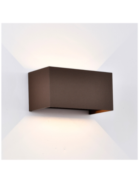 Aplique Exterior dimable LED 4*6 Watts 2700 Kelvin 2200 Lumens Corten