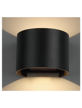 Aplique Exterior redondo dimable LED 12 Watts 2700 Kelvin 1100 Lumens Negro