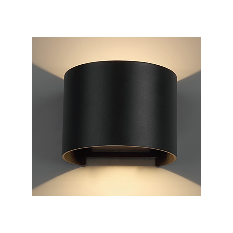 Aplique Exterior redondo dimable LED 12 Watts 2700 Kelvin 1100 Lumens Negro