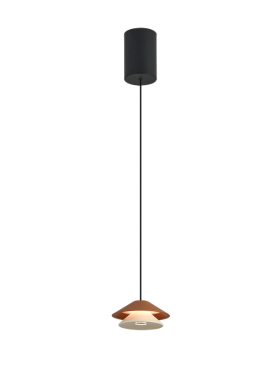 Lámpara colgante led largo ajustable 5 watts 3000 kelvin 550 lúmenes marrón