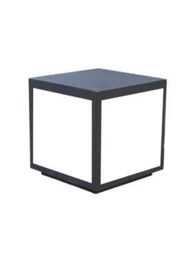 Baliza sobre muro cuadrado 25x25cm gris oscuro oxion IP54