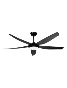Ventilador Techo madera 142 Centímetros de Diámetro Motor DC 27 Watt 5 Aspas 6 Velocidades con Mando a Distancia y Temporizador negro