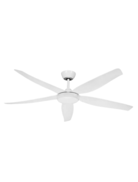 Ventilador Techo madera 142 Centímetros de Diámetro Motor DC 27 Watt 5 Aspas 6 Velocidades con Mando a Distancia y Temporizador blanco