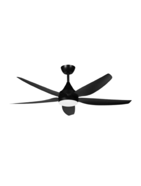 Ventilador Techo madera 144 Centímetros de Diámetro Motor DC 18 Watt 5 Aspas 6 Velocidades con Mando a Distancia y Temporizador negro