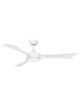Ventilador Techo madera 132 Centímetros de Diámetro Motor DC 18 Watt 3 Aspas 6 Velocidades con Mando a Distancia y Temporizador blanco