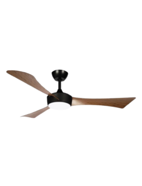Ventilador Techo madera 132 Centímetros de Diámetro Motor DC 18 Watt 3 Aspas 6 Velocidades con Mando a Distancia y Temporizador negro roble