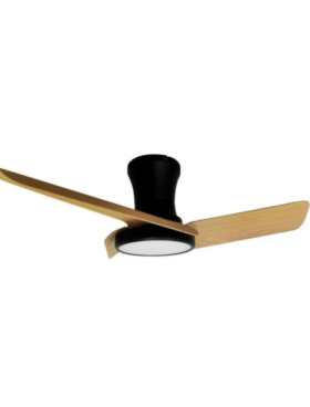 Lámpara Ventilador de techo 30 Watt dimable 80cm mando a distancia y APP negro haya