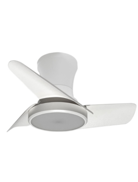 Lámpara Ventilador de techo compacto 30 Watt dimable 60cm mando a distancia y APP blanco