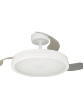 Lámpara Ventilador de techo 26 Watt dimable 50/98cm mando a distancia blanco