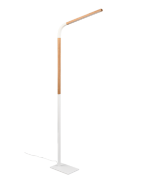 Lampara de pie LED 11 watts 1400 lúmenes 3000 kelvin blanco madera