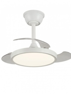 Ventilador techo EXTRAPLANO 30/62 centímetros de diámetro motor DC led 24 watt 3 aspas 6 velocidades con mando a distancia y APP blanco