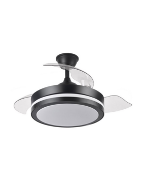 Ventilador techo MINI 3271 centímetros de diámetro motor DC led 44 watt 3 aspas 6 velocidades con mando a distancia negro