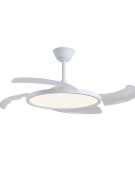 Ventilador led aspas desplegables DC luz LED CCT 40 watts blanco