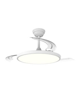 Ventilador led aspas desplegables extraplano DC luz LED CCT 60 watts blanco