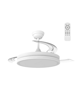 Ventilador led aspas desplegables 48 watts 5280 lúmenes CCT blanco
