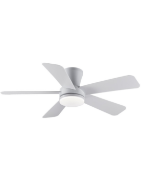 Ventilador Techo 101 Centímetros de Diámetro Motor DC 28 Watt 5 Aspas 6 Velocidades con Mando a Distancia y Temporizador blanco
