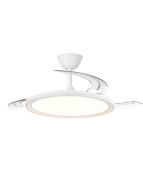 Ventilador led aspas desplegables extraplano 24+8w RGB CCT blanco