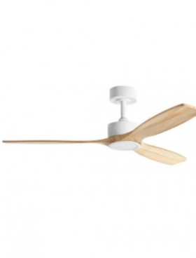 Ventilador de Techo 132 centímetros de diámetro motor DC 30 watts mando distancia con temporizador blanco haya