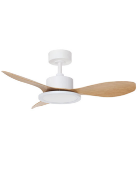 Ventilador de Techo led 30 watts 96 centímetros de diámetro motor DC 30 watts mando distancia con temporizador blanco haya