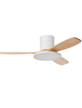 Ventilador de Techo led 36 watts 112 centímetros de diámetro motor DC 35 watts mando distancia con temporizador blanco haya