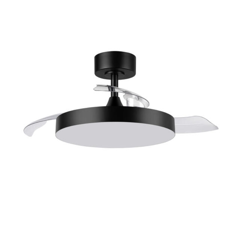 Ventilador led aspas desplegables 36 watts 3600 lúmenes CCT negro