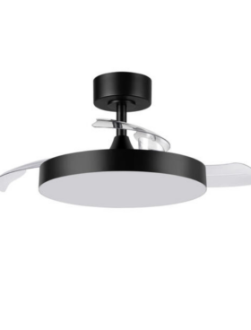 Ventilador led aspas desplegables 24 watts 2400 lúmenes CCT negro