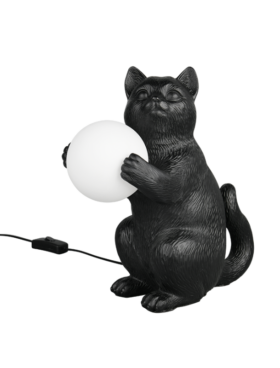 Lámpara de sobremesa animal GATO para bombilla G9 negro