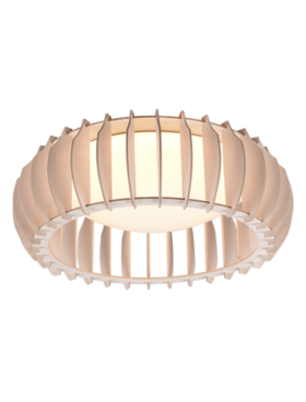 Lámpara plafón led 16,5 watts 3000 kelvin 40cm madera natural