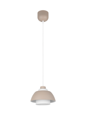 Lámpara de colgar 23⌀ para bombilla E27 metal beige cálido