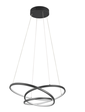 Lámpara colgante led 34 watts CCT 2700 - 3000 - 4000 kelvin negro