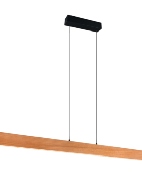 Lámpara colgante led lineal 35 watts 150cm 2700 6000 kelvin madera natural