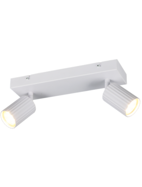 Lámpara foco 2x GU10 metal blanco