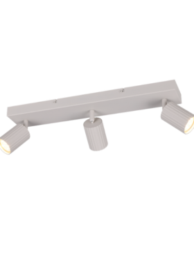 Lámpara foco 3x GU10 metal gris cálido