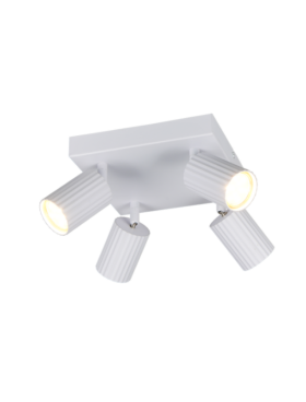 Lámpara foco 4x GU10 metal blanco