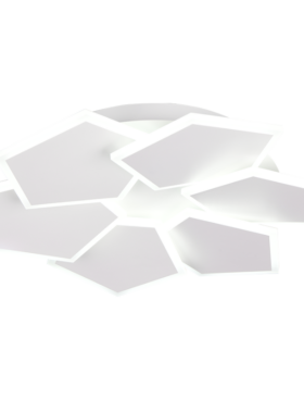 Plafón led lazo 34w 2700 - 6500 kelvin dimable 3900 lúmenes con mando a distancia metal blanco