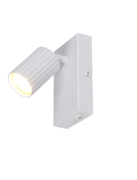 Lámpara foco GU10 metal blanco