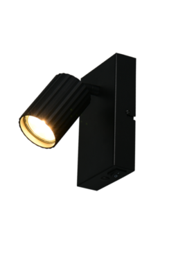 Lámpara foco GU10 metal negro