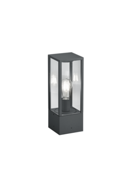 Poste lámpara de pie exterior E27 vidrio aluminio fundido antracita