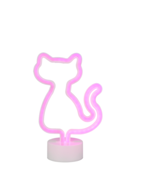 Lámpara sobremesa Gato 1,5 watts rosa